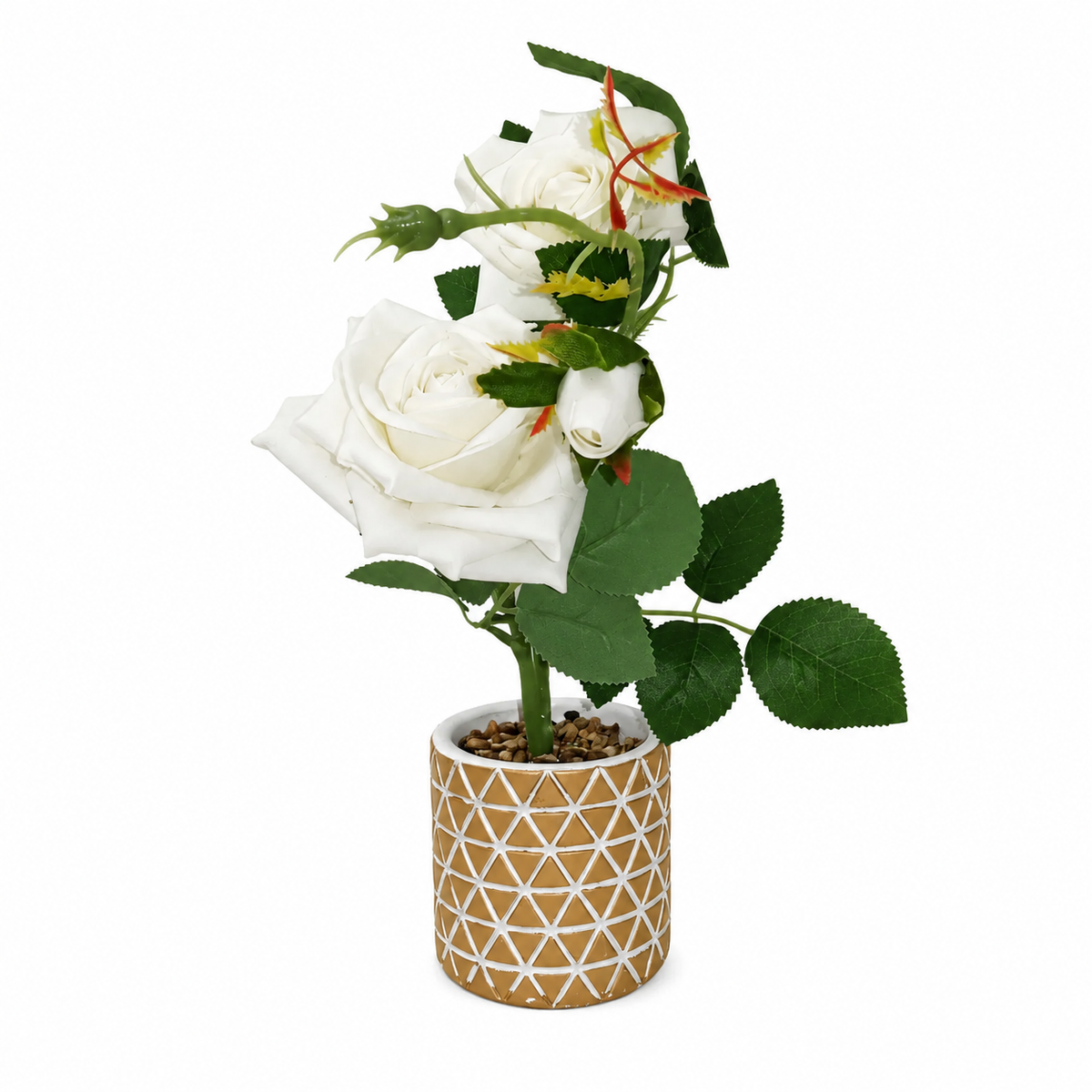 Artificial White Rose Arrangement