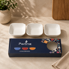3-Piece Porcelain Bowl Set – 10 cm