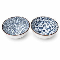 2-Piece Japanese Style Ceramic Bowl Set