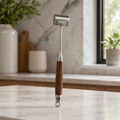 Meat Tenderizer Mallet with Wooden Handle