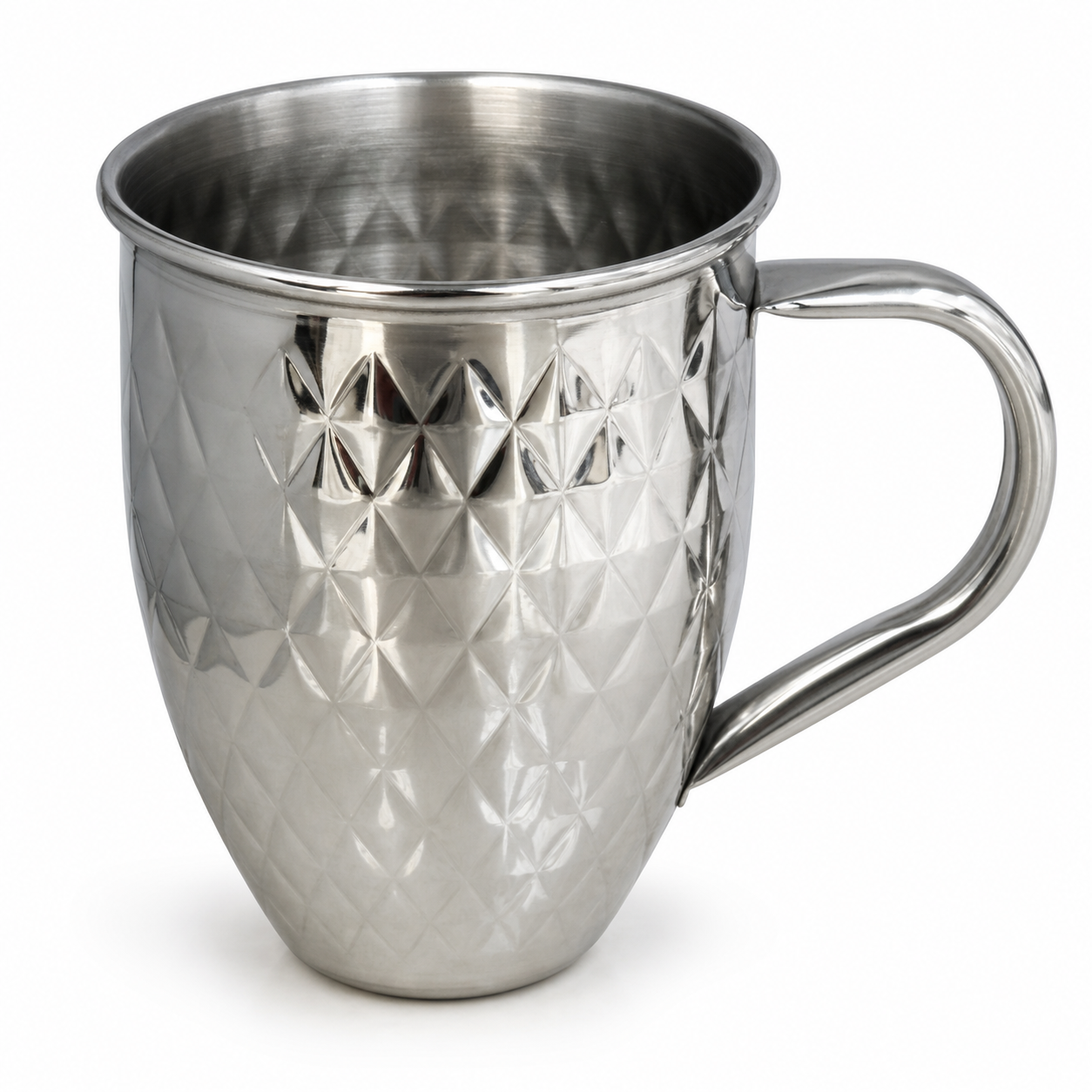 Stainless steel mug, 550 ml, in silver