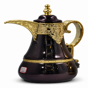 Dallah coffee flask with gold-tone trim, 1 litre
