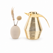 Gold flask with a ribbed body, 1.0 litre