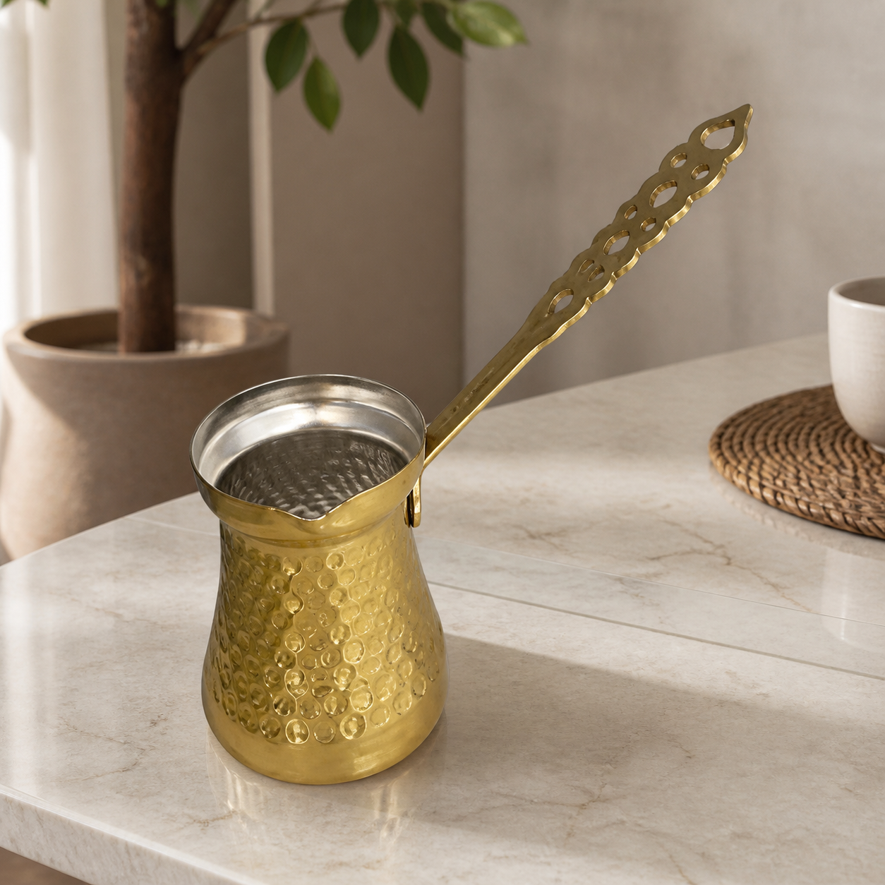 Gold stainless steel coffee pot