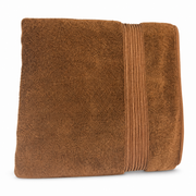 Coffee brown oversized terry bath towel, 35 × 70 inches