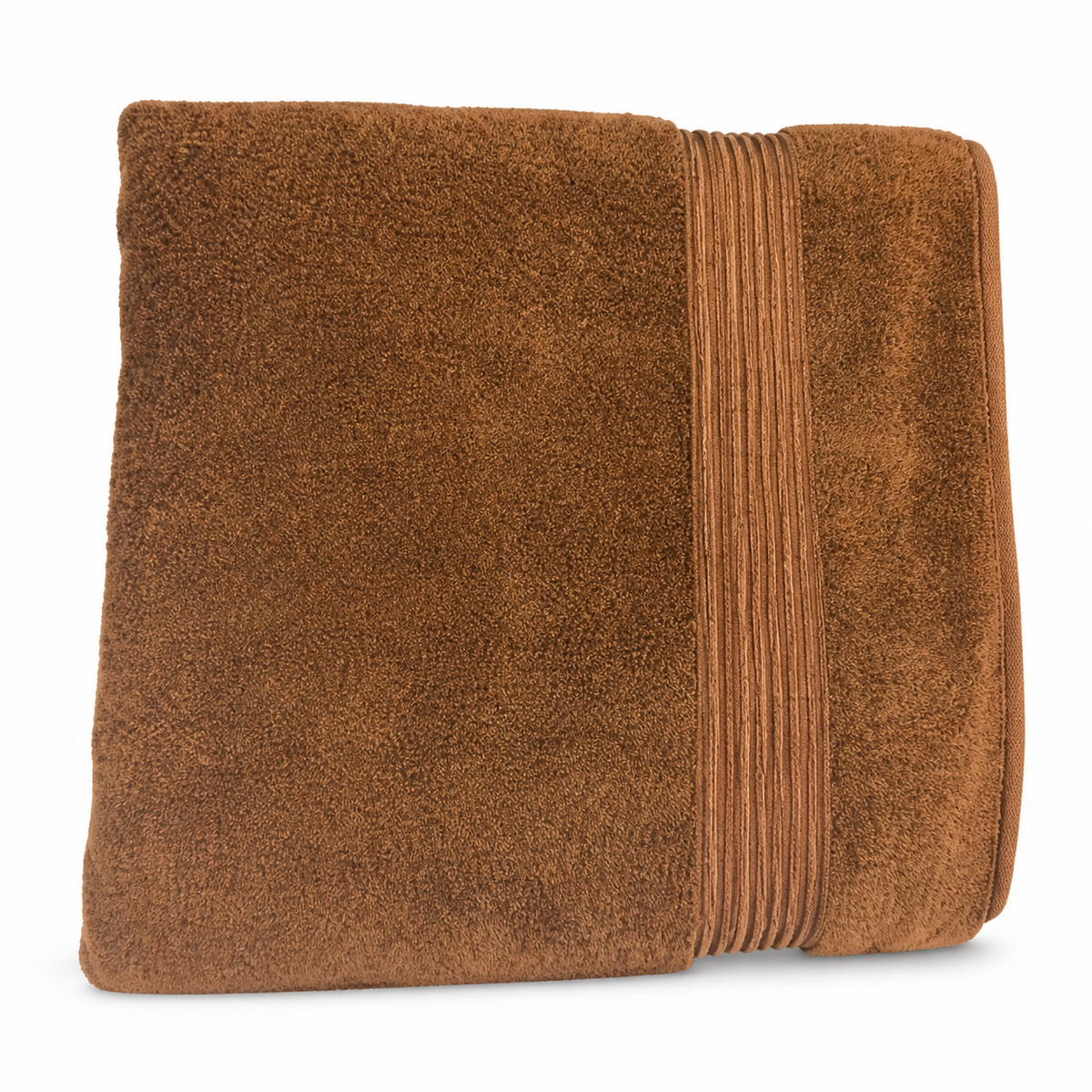 Coffee brown oversized terry bath towel, 35 × 70 inches
