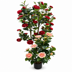 Artificial Rose Tree, 1.6 m, Red