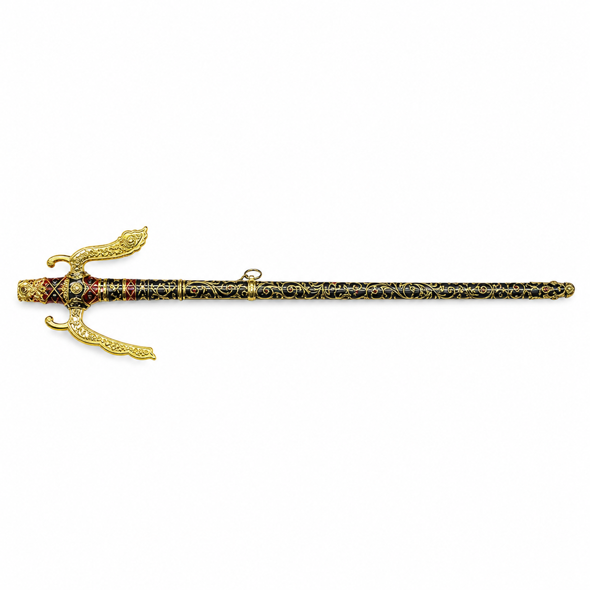 Decorated Celebration Cane with Gold Coins