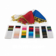 Assorted celebration dancing scarves with gold-coin trim, pack of ten