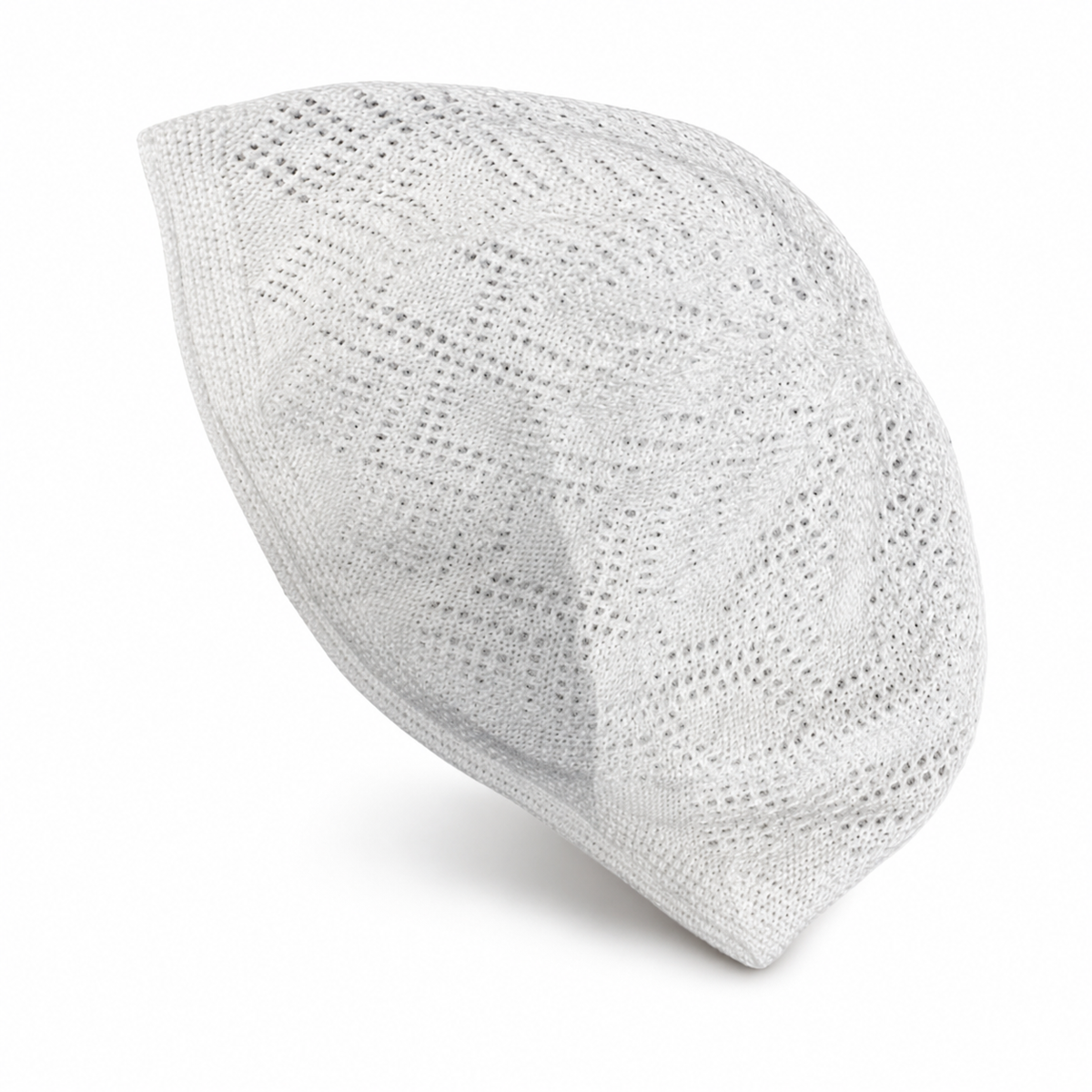 White knitted prayer cap (kufi)