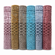 Embossed patterned plush blanket in assorted colours, 2 × 2.4 m