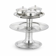 Covered Stainless Steel Serving Tray