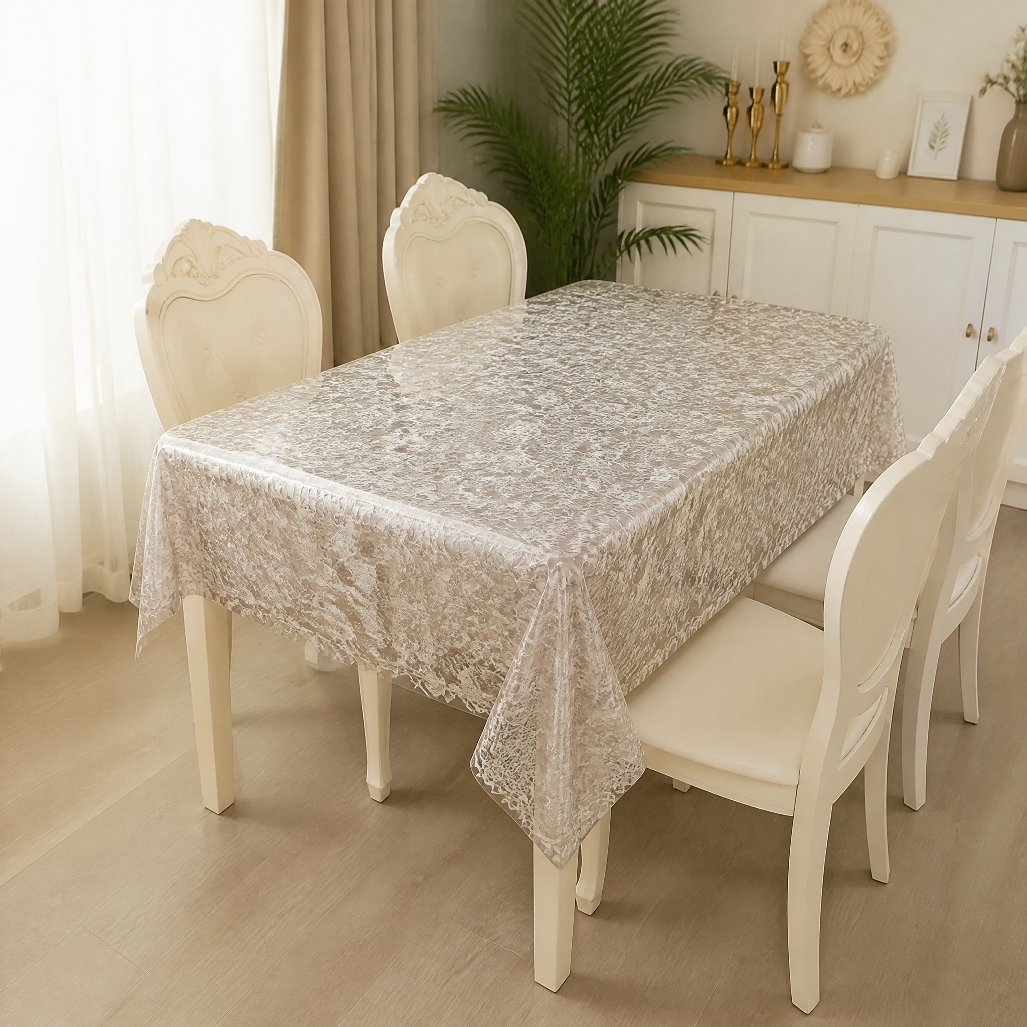 Lace-look floral pattern table roll 1.37 m x 20 m item MTRA-8883G-S