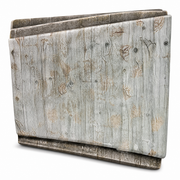 Table roll folded into a stack, weathered grey wood-plank print, on white