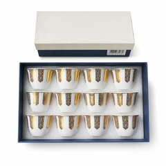 Premium Porcelain Turkish Coffee Cups Set of 12 with Gold Embellishments