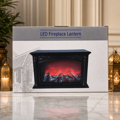 LED Fireplace Lantern Decorative Indoor Electric Flame Heater
