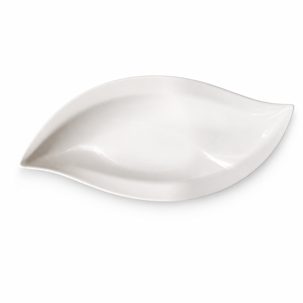 Leaf-Shaped Porcelain Serving Platter