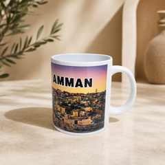Amman Cityscape Ceramic Coffee Mug Skyline Souvenir Gift