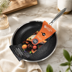 Premium Non-Stick Frying Pan 30cm Stainless Steel Induction Skillet by Giyoca Cook