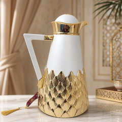 Luxury Gold Trim Arabic Coffee Pot Thermal Insulated Carafe