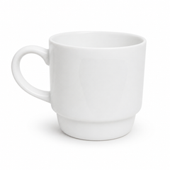 Classic White Ceramic Coffee Mug - 12 oz. Durable Drinkware for Home or Office