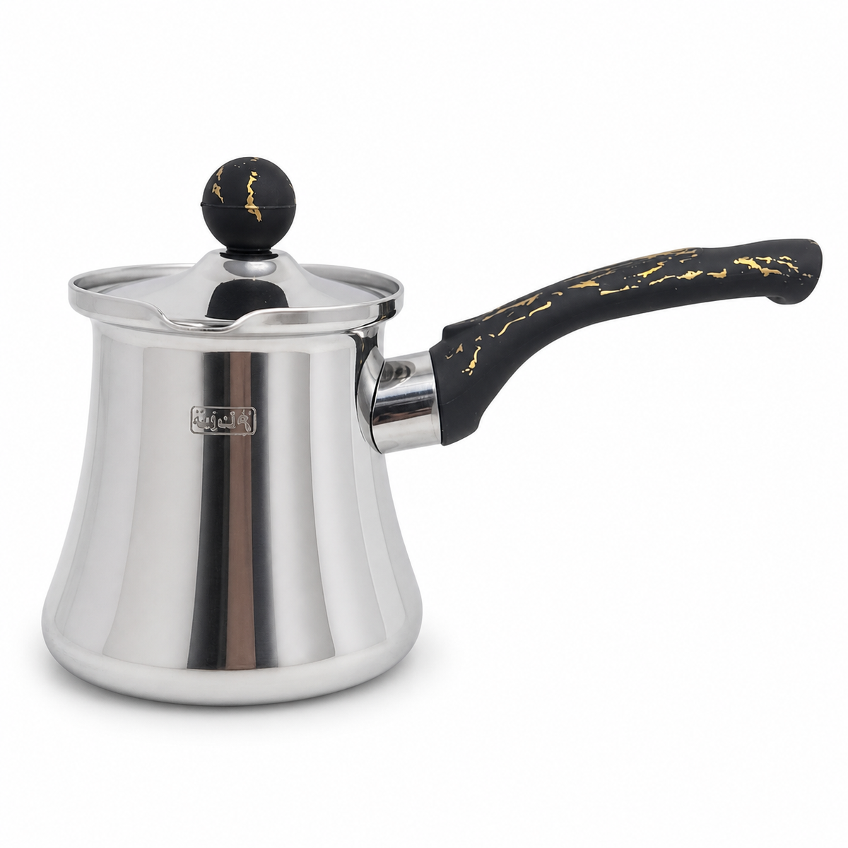 Stainless Steel Turkish Coffee Pot with Ergonomic Handle - 12 oz