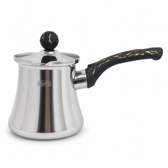 Stainless Steel Turkish Coffee Pot with Ergonomic Handle - 12 oz