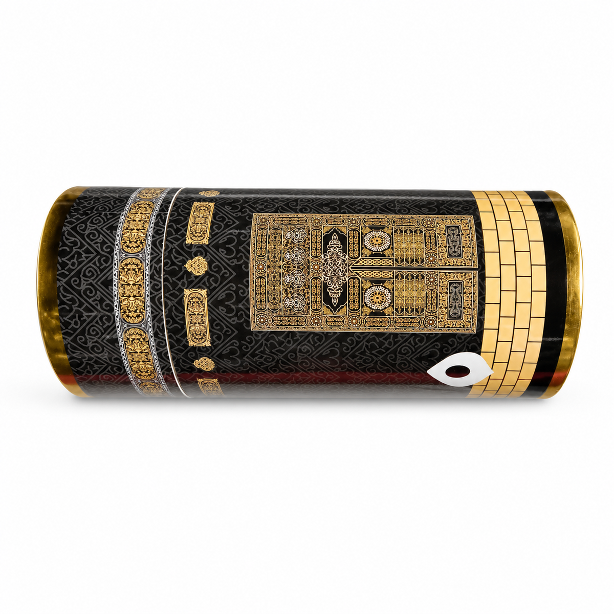 Sacred Kaaba Design Cylindrical Premium Storage Box