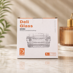 Elegant Glass Ashtray 123mm Square Design Durable Smoke Accessory