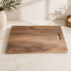 Acacia Wood Cutting Board with Handle – Premium Chopping Block for Kitchen Use