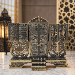 Islamic Wall Art Kaaba Door Replica Intricate Metal Quranic Decor