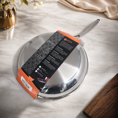 Premium Non-Stick Frying Pan 30cm Stainless Steel Induction Skillet by Giyoca Cook