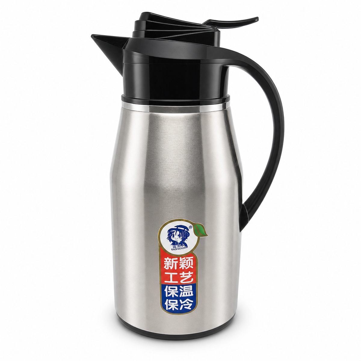 Stainless Steel Vacuum Insulated Thermal Coffee Carafe Pitcher - Double Wall Keep Hot/Cold Flask with Spout, 1.5L
