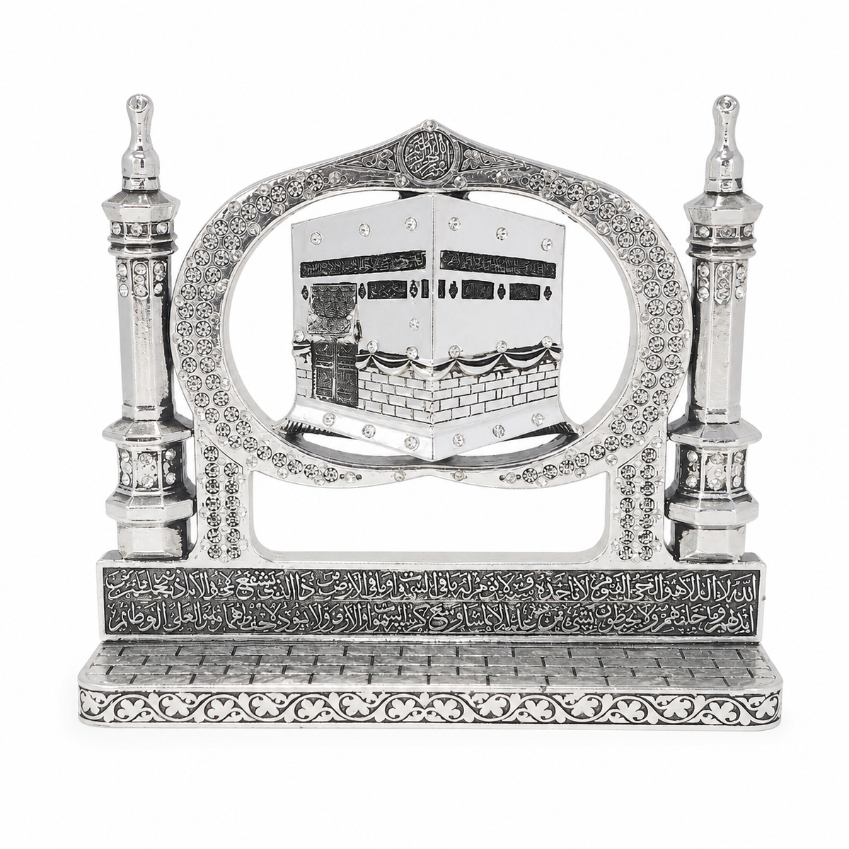 Islamic Home Decor Kaaba Replica Ornament with Intricate Detailing and Arabic Calligraphy