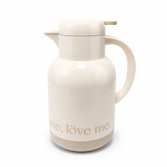 Insulated Cream Thermos – Contemporary Minimalist Design for Hot & Cold Drinks