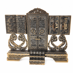 Islamic Wall Art Kaaba Door Replica Intricate Metal Quranic Decor