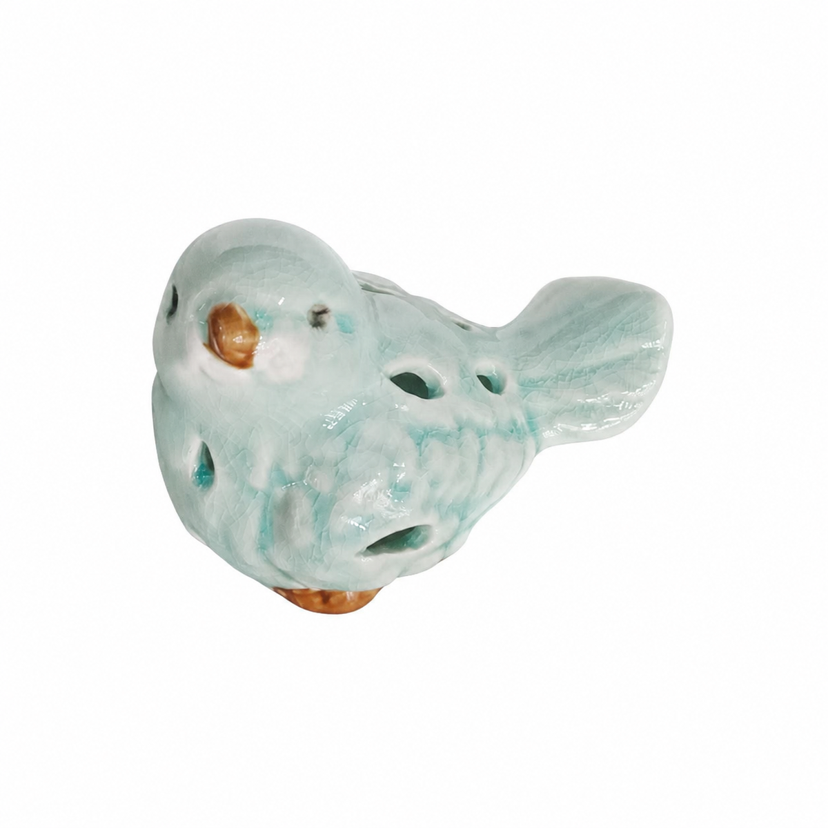 Ceramic Bird Shaped Ocarina Flute Decorative Musical Instrument Gift