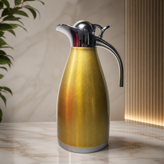 Elegant Gold Thermal Coffee Carafe with Handle - 1.5L Stainless Steel Vacuum Insulated Flask