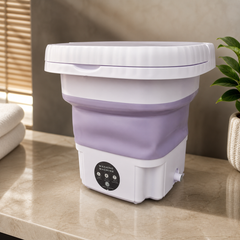 Portable Mini Foldable Washing Machine – Compact Travel Laundry Solution with Easy Storage
