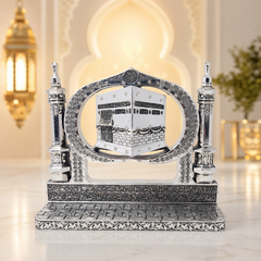 Islamic Home Decor Kaaba Replica Ornament with Intricate Detailing and Arabic Calligraphy