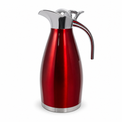 Stainless Steel Thermal Carafe Red 1.5L Insulated Coffee and Tea Dispenser