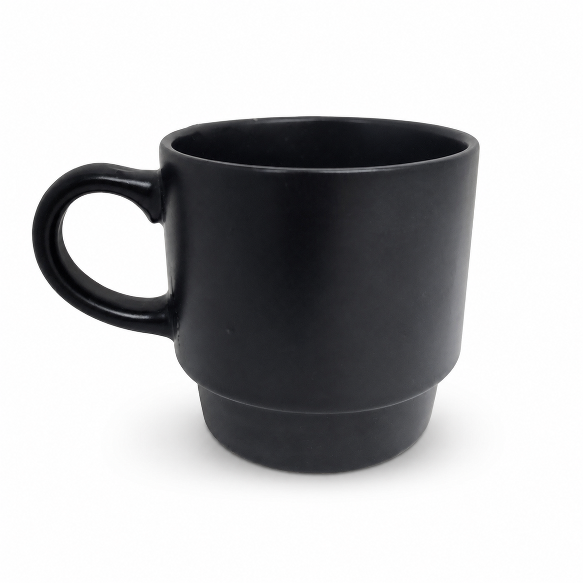Matte Black Stoneware Coffee Mug - 12 oz Premium Ceramic Cup
