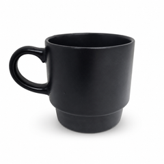 Matte Black Stoneware Coffee Mug - 12 oz Premium Ceramic Cup
