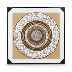 Decorative Mandala Art Frame with Natural Jute and Luxury Beadwork