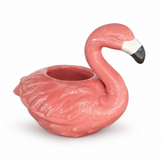 Flamingo Ceramic Planter Pot for Succulents and Small Plants