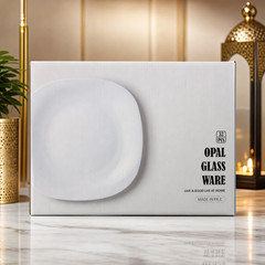 Elegant 32-Piece Opal Glass Dinnerware Set - Premium Quality, Made in PRC